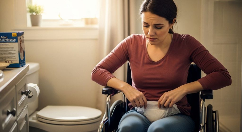 woman living with spinal cord injury and urinary tract issues 